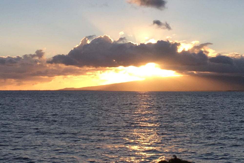 A beautiful sunset captured from the island of Oahu, Hawaii.