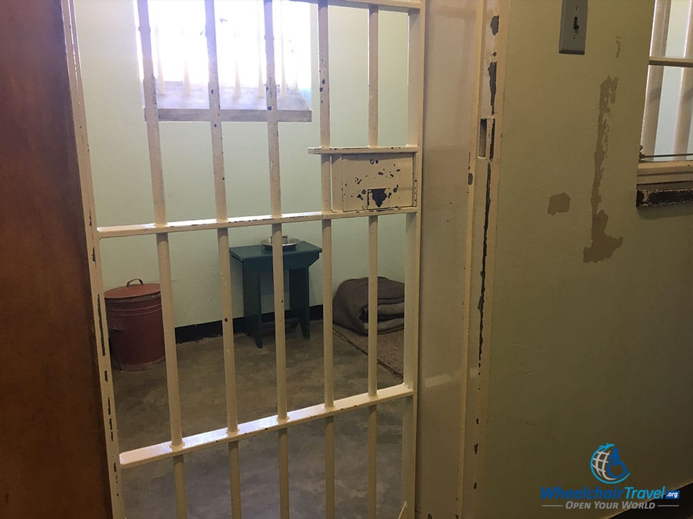 The prison cell of Nelson Mandela at Robben Island.