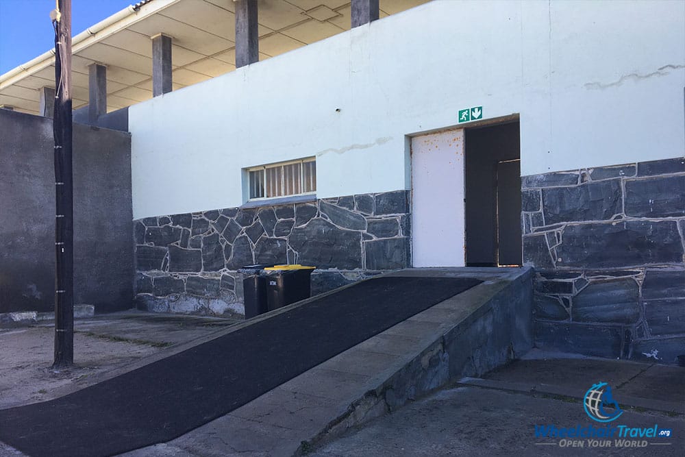 Wheelchair ramp into the building where Nelson Mandela was imprisoned.