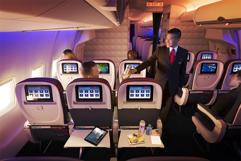 On many Delta planes, bulkhead seats are part of Comfort+. | Photo courtesy Delta Air Lines.