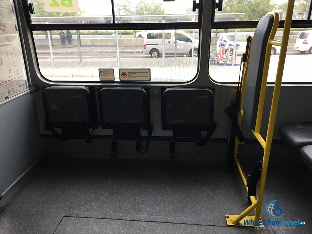 Wheelchair space on MyCiti bus.