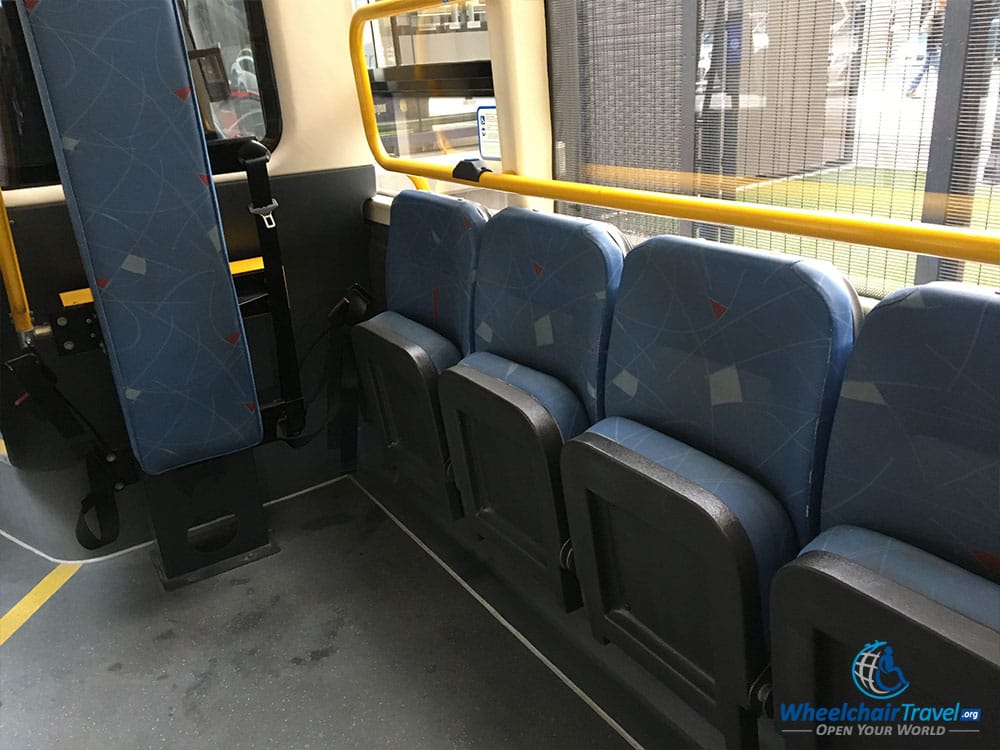 Wheelchair space on MyCiti bus.