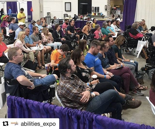 Abilities Expo travel workshop crowd.