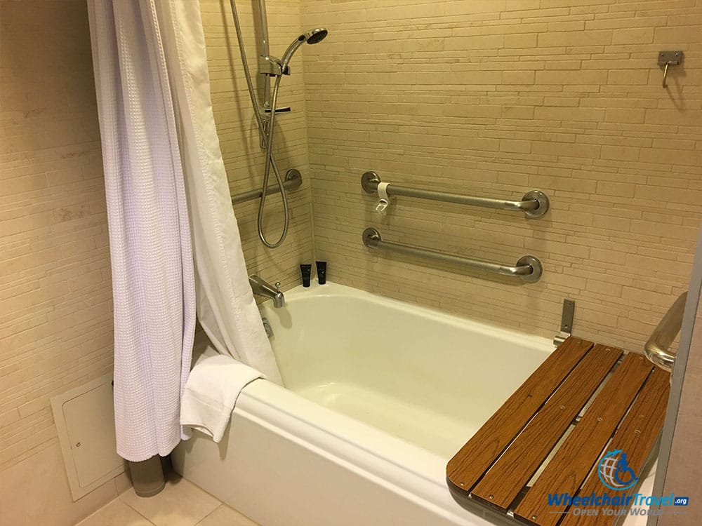 ADA Compliant bathtub at Hyatt Centric Arlington.