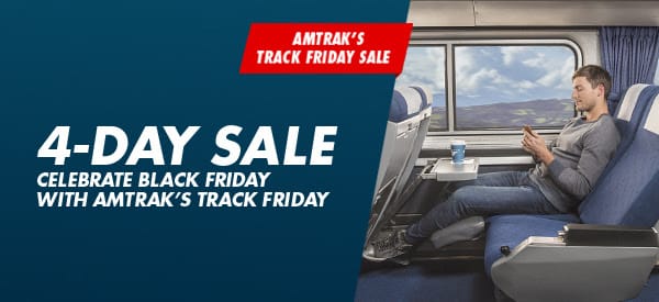 Huge savings on train tickets with the Amtrak Track Friday ticket sale!