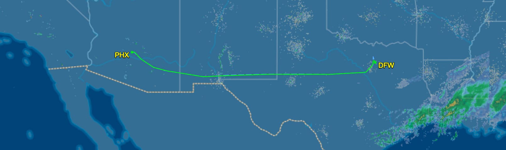 AA 5957 flight track | Courtesy of FlightAware.