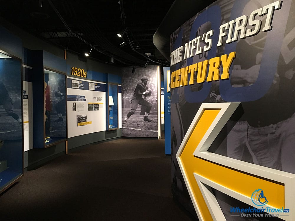 Historical gallery at Pro Football Hall of Fame.