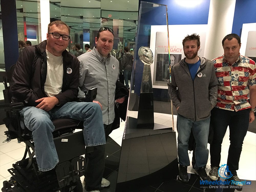 John with his friends at the Pro Football Hall of Fame.