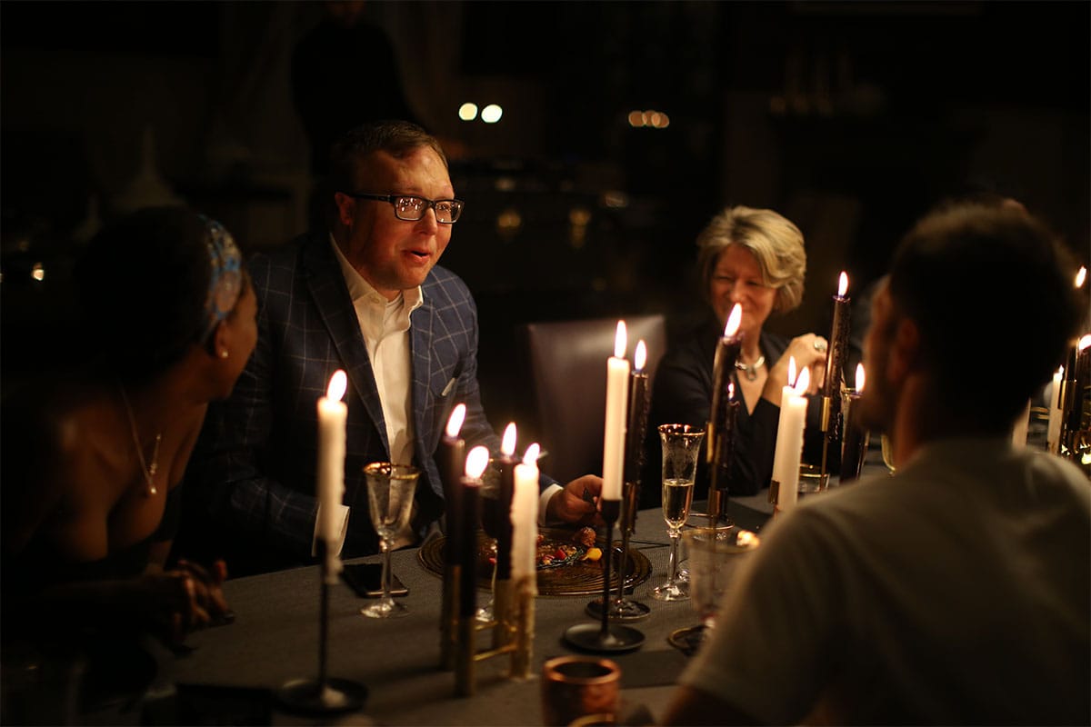 Photographed in conversation at the Navigator's Table | Photo courtesy St. Pancras Renaissance.