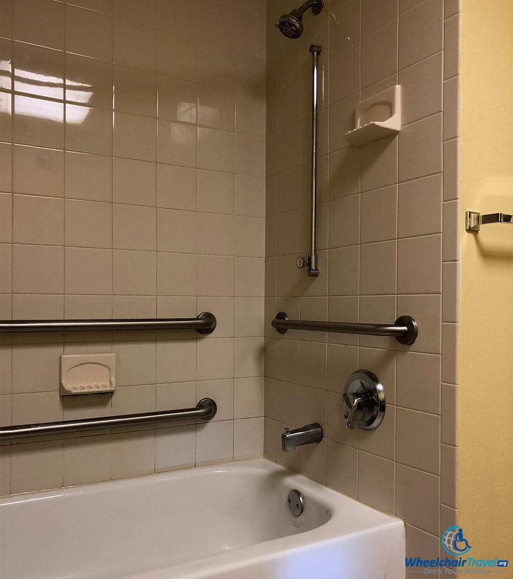 Accessible bathtub at the Econo Lodge Inn & Suites Near Florida Mall.