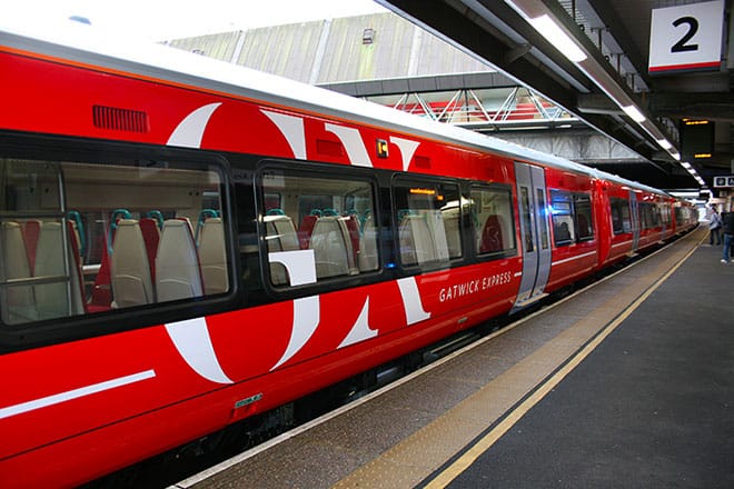 Wheelchair accessible Gatwick Express train.