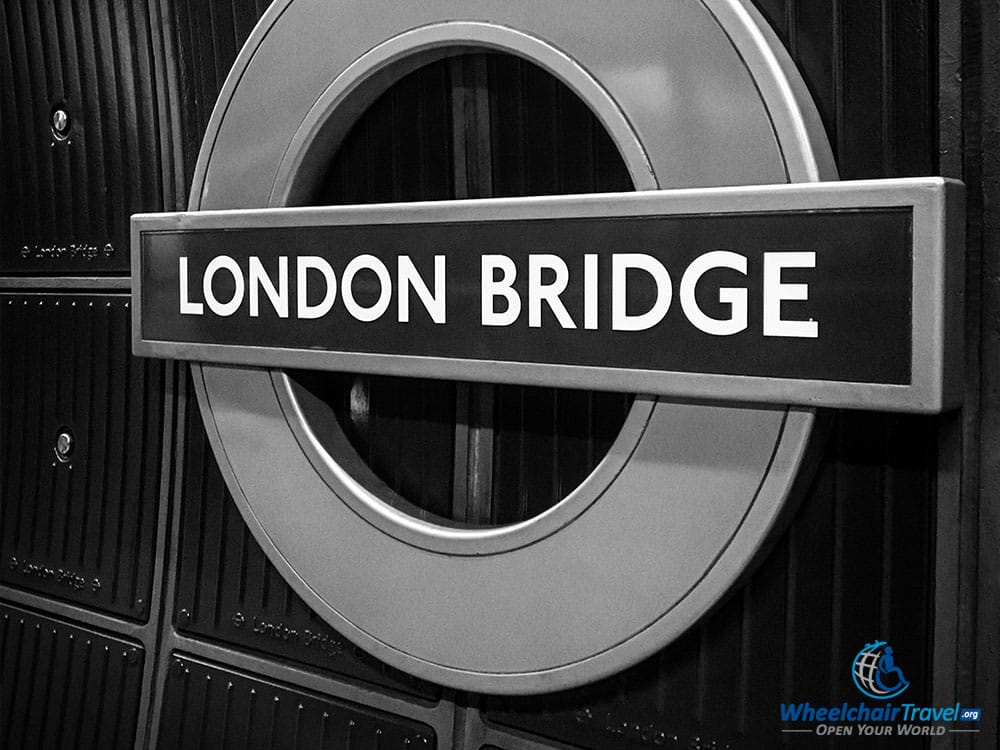 London Bridge station sign on the London tube.