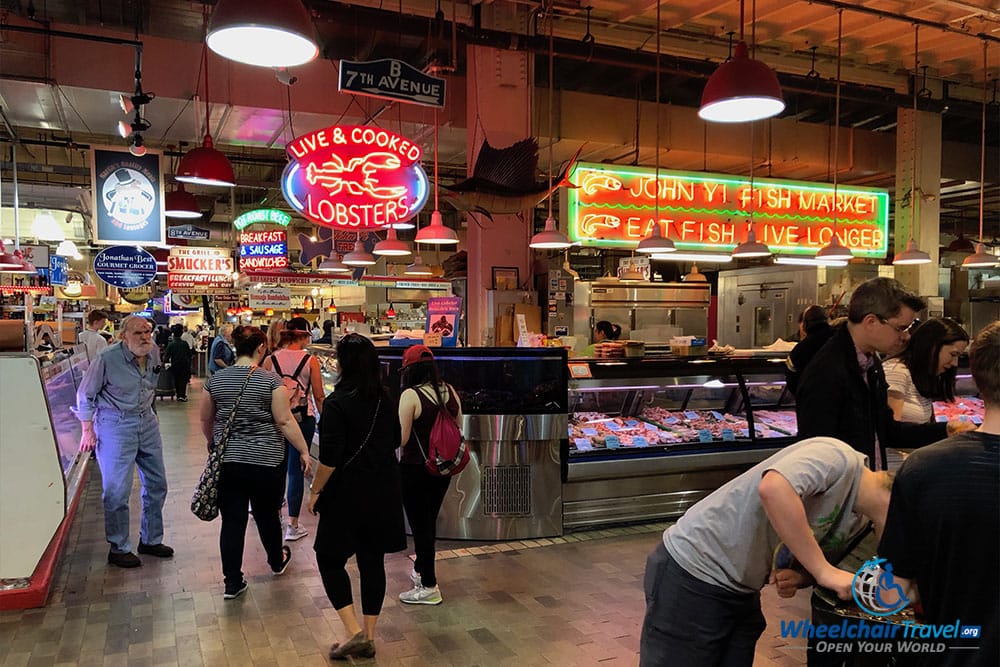 Lunchtime crowd at Reading Terminal Market.