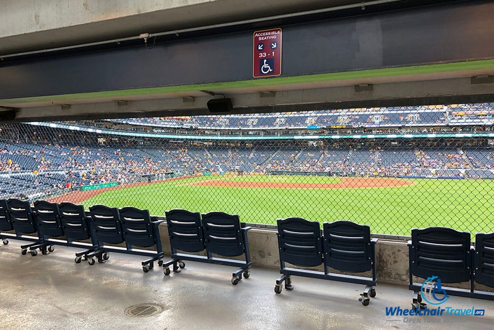 Wheelchair accessible seats in section OF-WC.