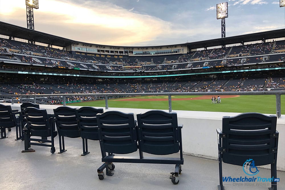 Wheelchair accessible section 141 at PNC Park.