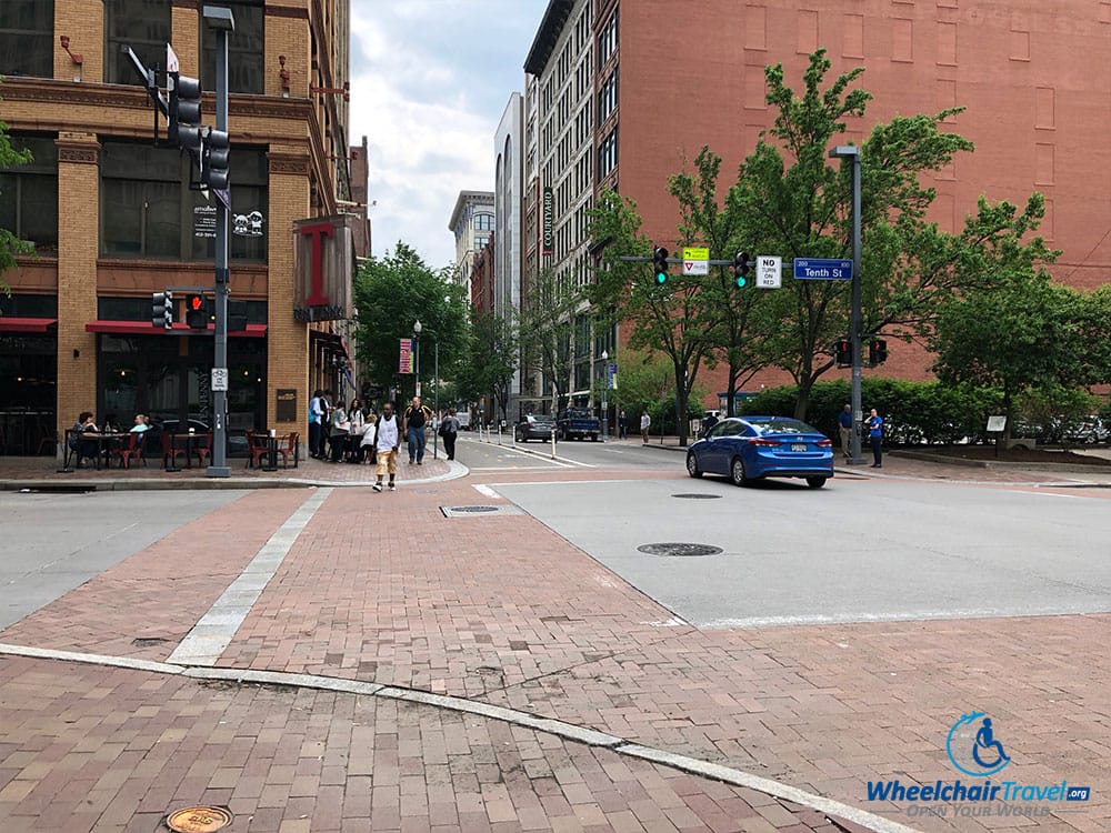 10th Street crosswalk in downtown Pittsburgh.