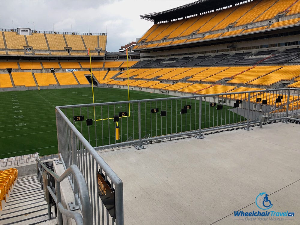 ADA wheelchair seating at Heinz Field.