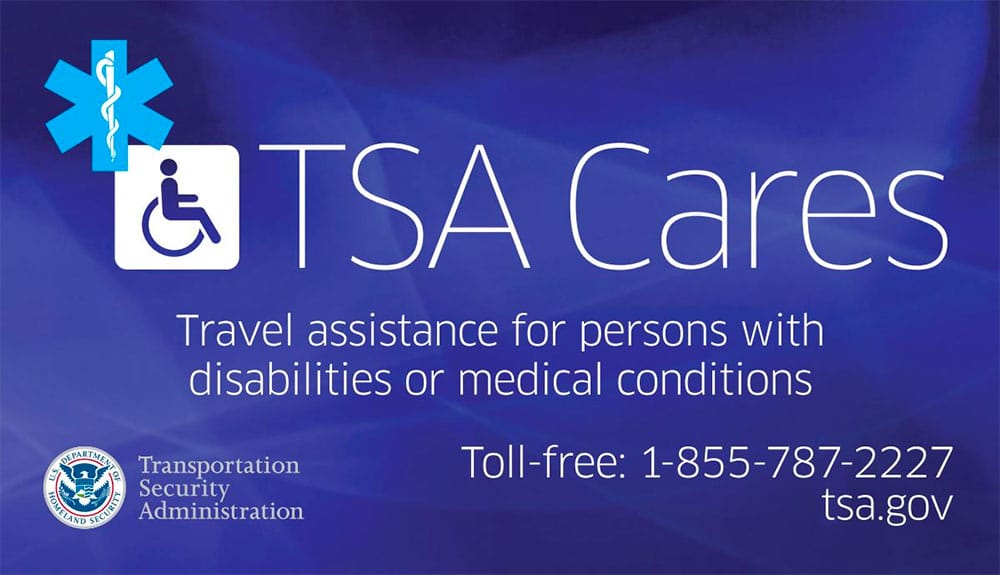 TSA Cares contact card.