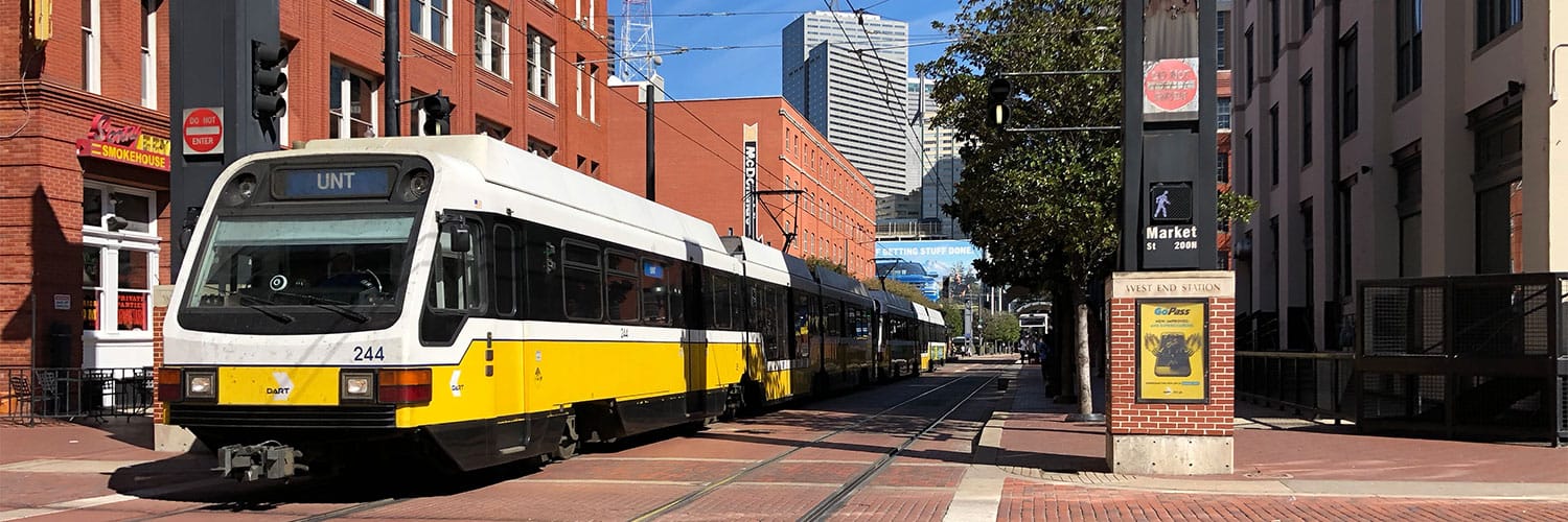 Wheelchair accessible public transportation in Dallas, Texas.