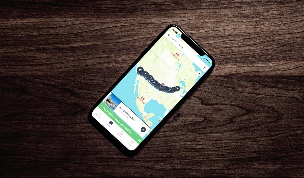 The Roadtrippers app is packed with resources.