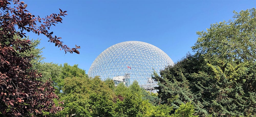 Montreal Biodome seen from a distance.