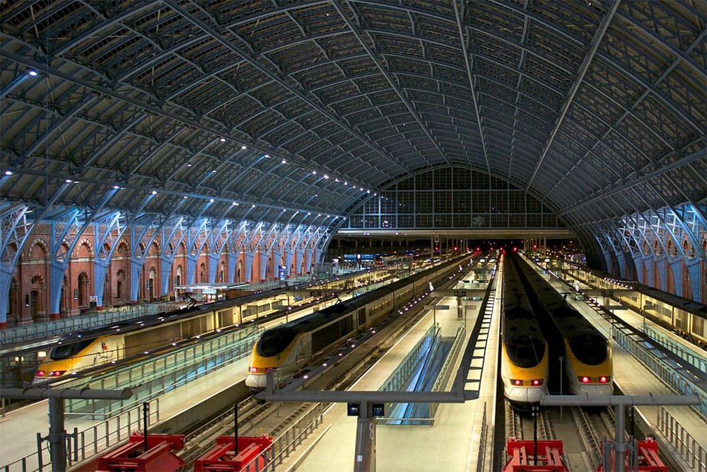 London St. Pancras International Railway station.