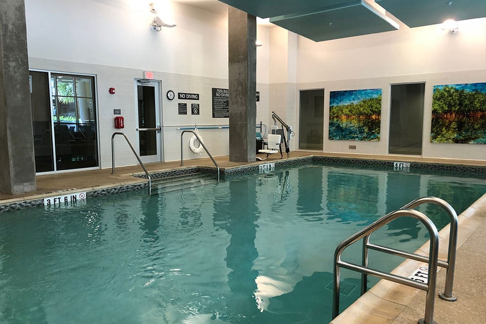 Indoor swimming pool.