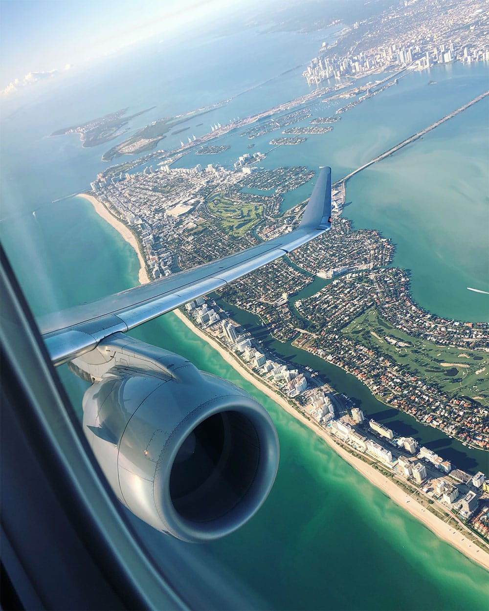 Wingtip photo departing Miami International Airport.