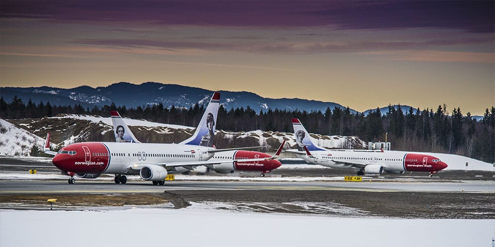 Norwegian Air Boeing 737 airplanes. Photo courtesy Norwegian.