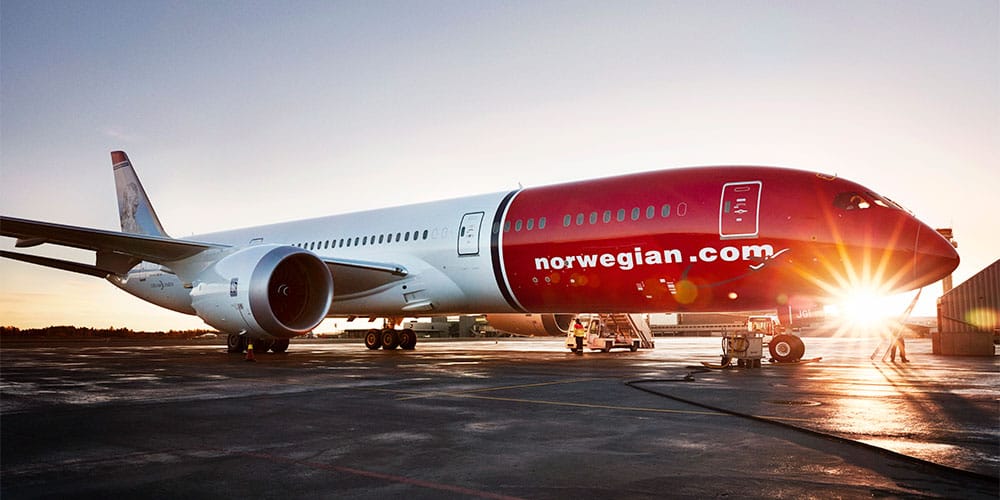 Norwegian Air Boeing 787-9 airplane. Photo courtesy Norwegian.