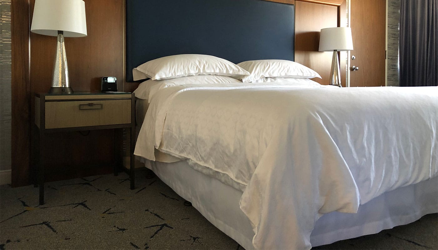 Hotel bed height is an accessibility barrier for many wheelchair users.