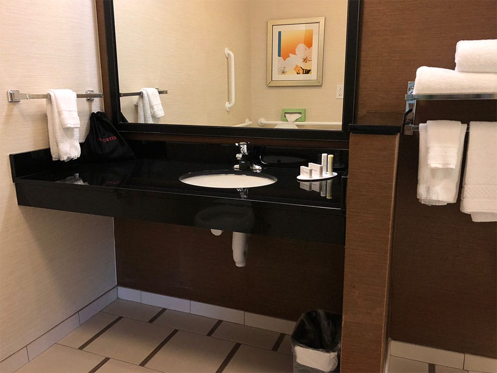 Wheelchair accessible sink.