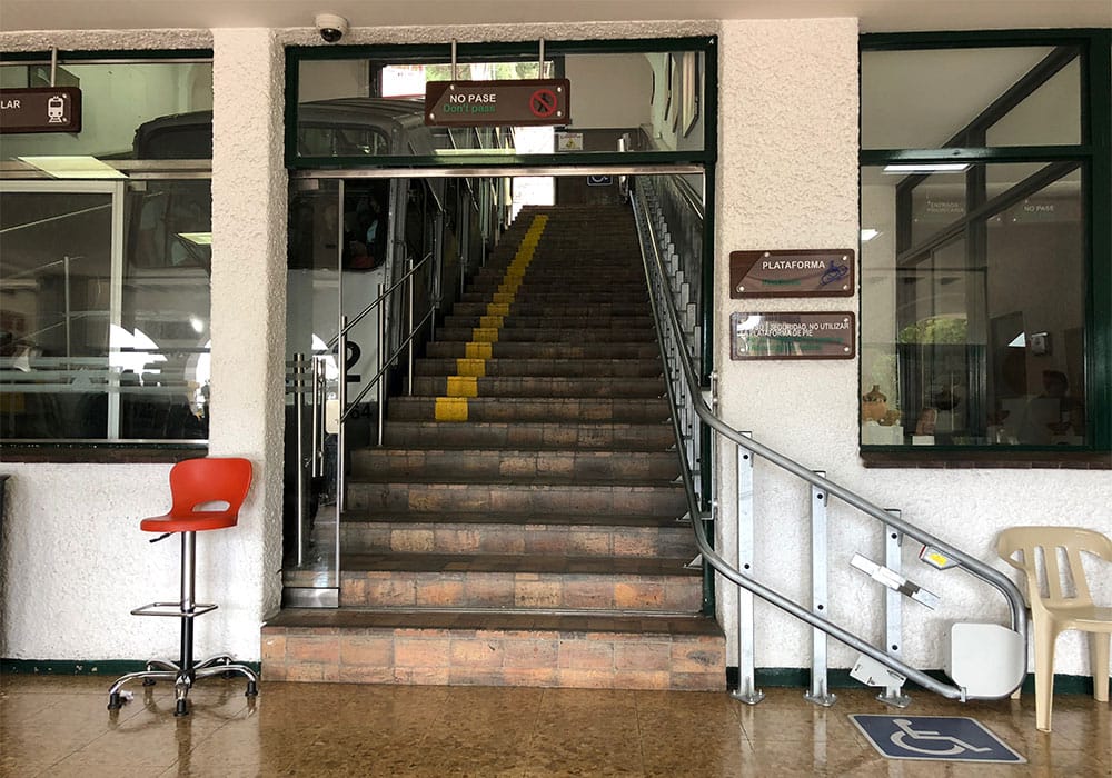 Stairs leading up to Monserrate Funicular.