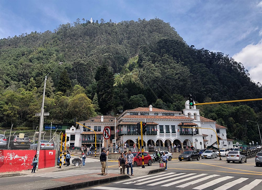 Funicular and cable car station at foot of Monserrate Hill.