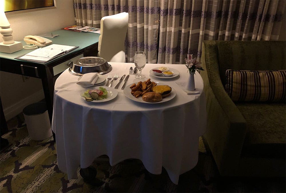 Room service at Bellagio is available around the clock.