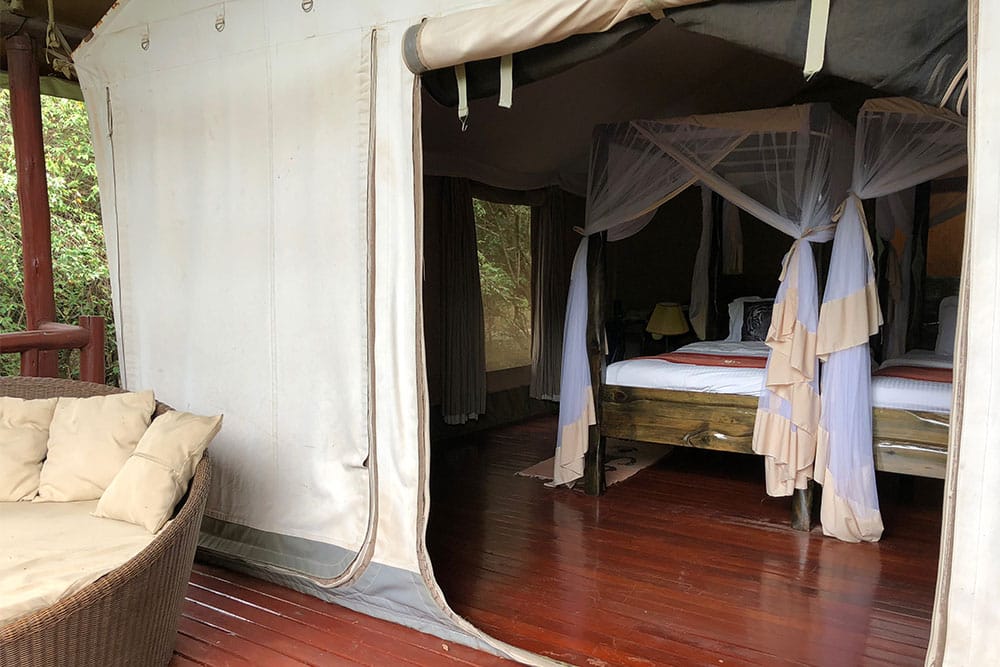 Accessible room at Ashnil Mara tented camp.