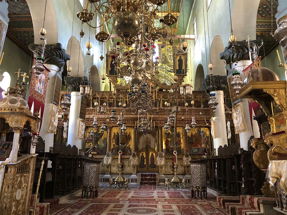 Interior of the Basilica of the Transfiguration.