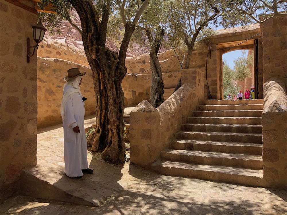 Ramp leading to the monastery's courtyard.