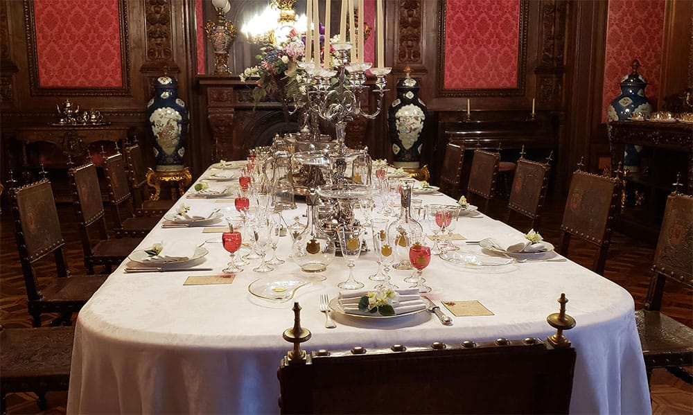 Family dining room at the Ajuda Palace/museum.