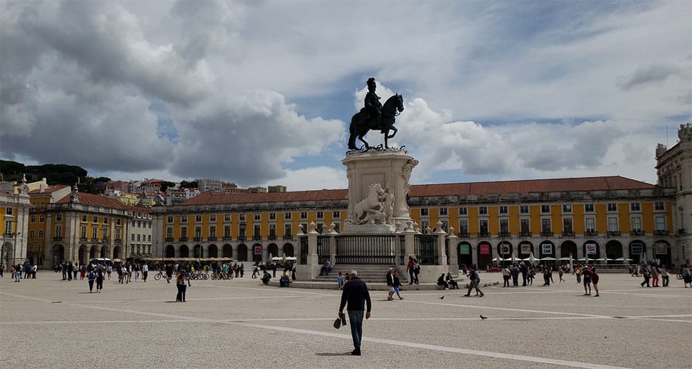 Praça do Comércio or Comercio Square in Lisbon.