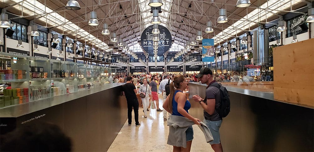 Inside the Time Out Market Lisbon.