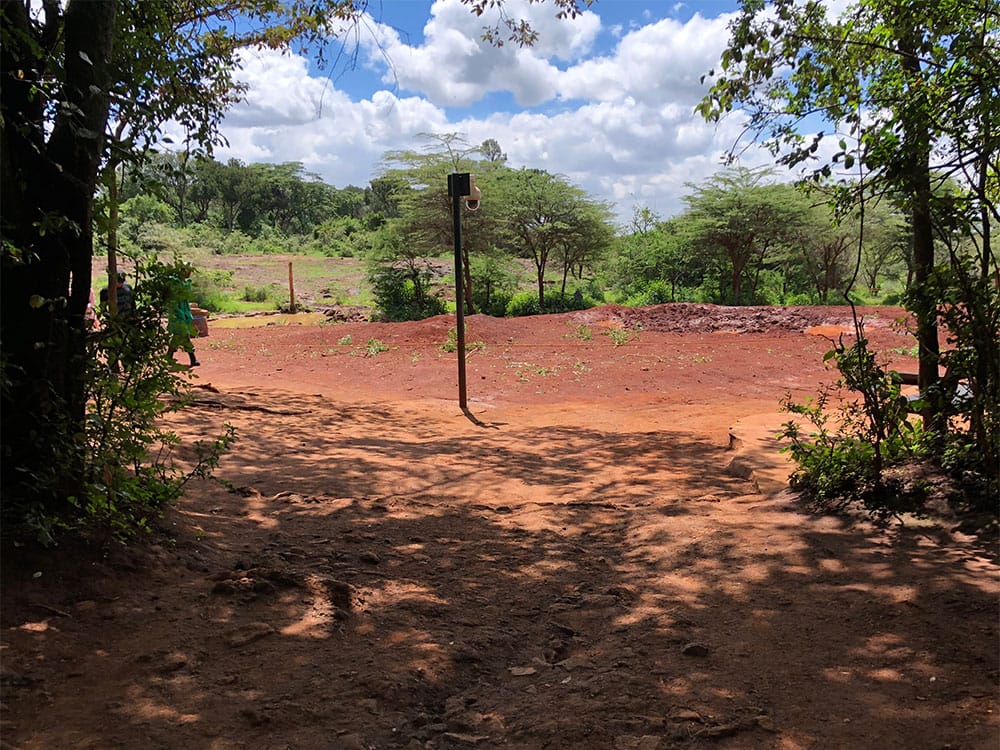 Elephant refuge viewing area.