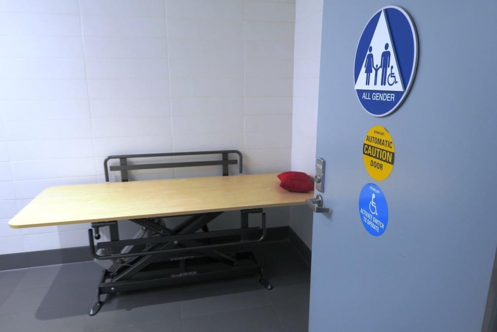 Adult changing table at LAX Airport.