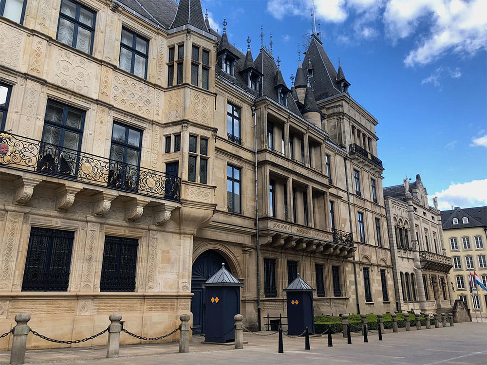 Exterior of the Grand Ducal Palace of Luxembourg.