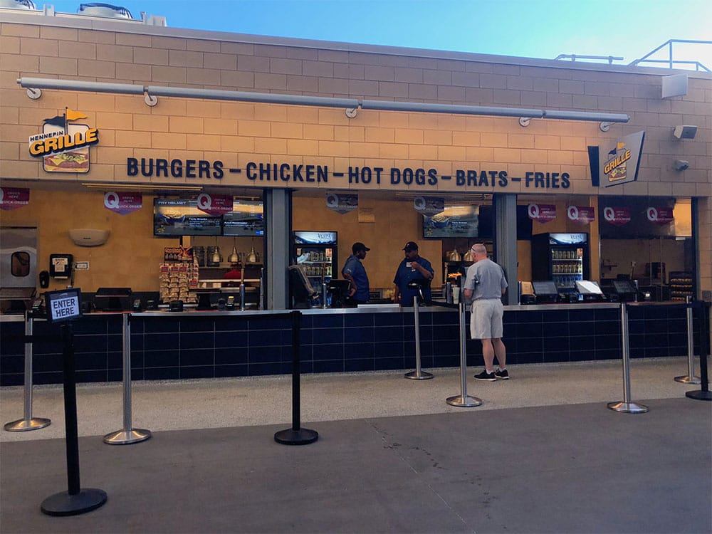 Concession stand at Target Field.