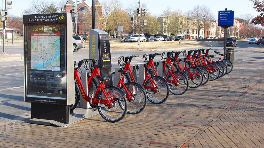 Bikeshare docking station in Washington, D.C.