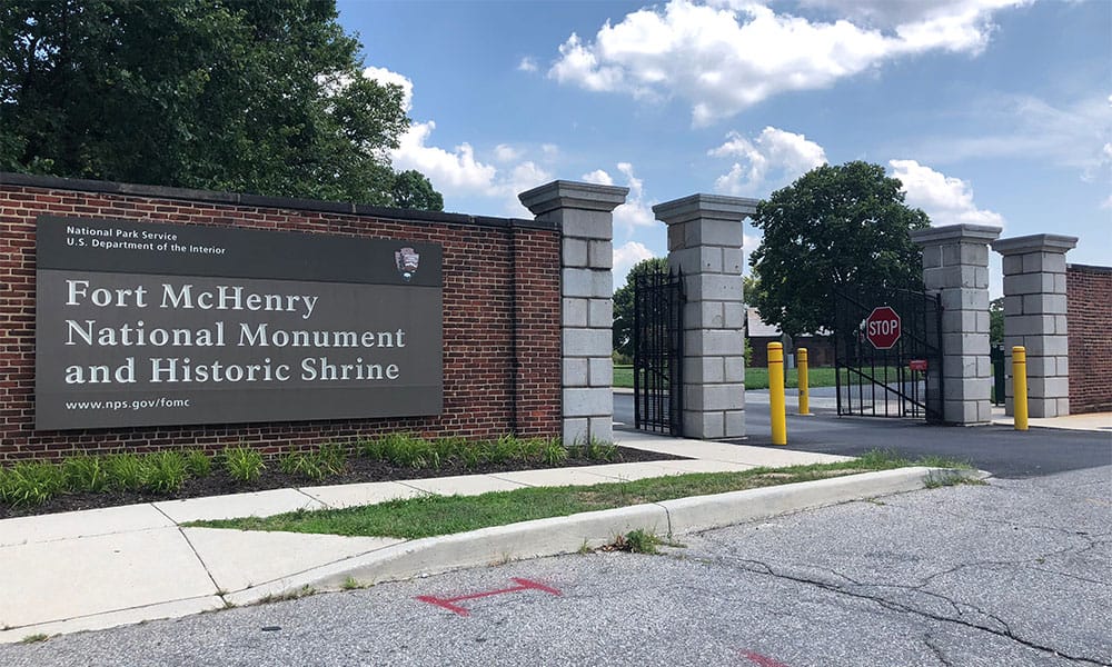 Fort McHenry National Monument entrance gate.