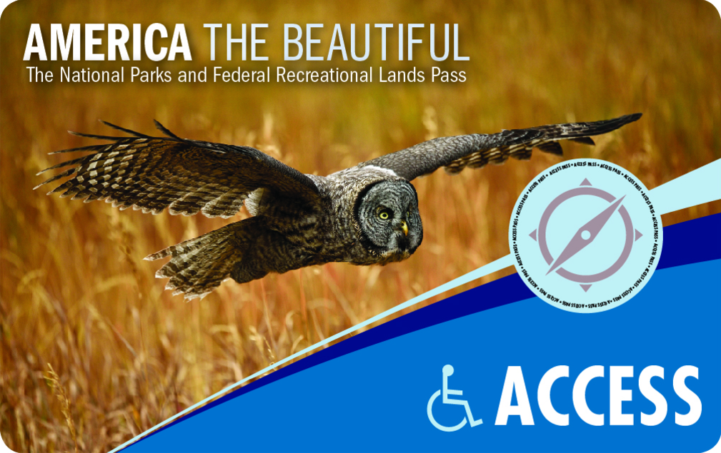 America the Beautiful Access Pass card issued by the National Park Service.