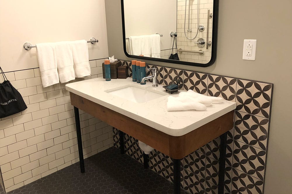 Accessible bathroom sink.