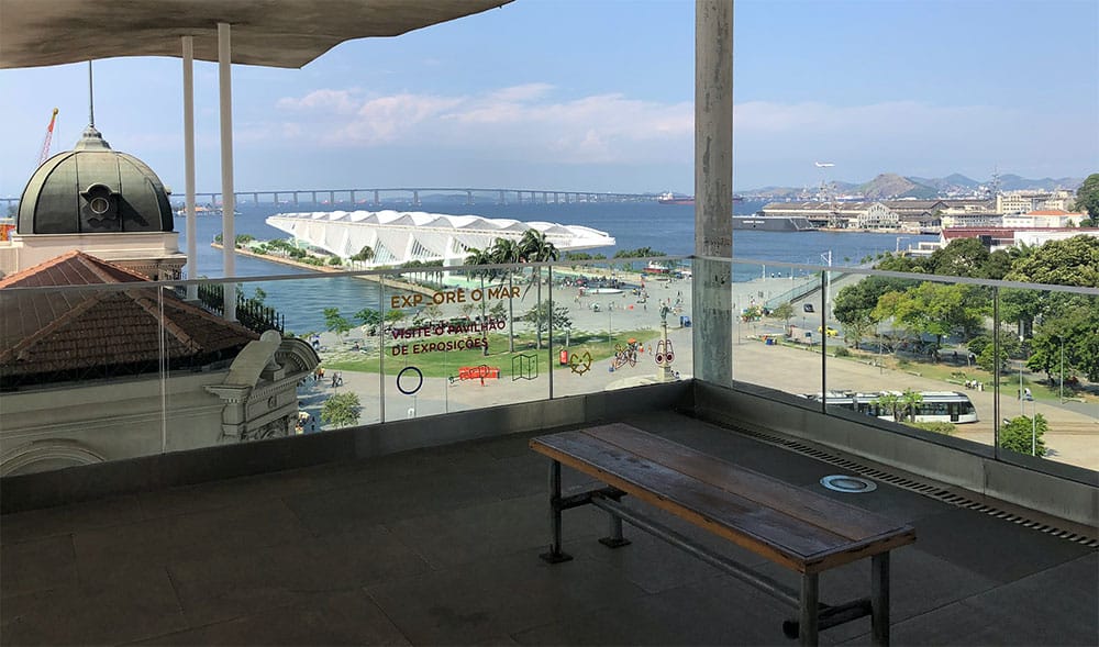 Rooftop lookout at Rio Art Museum.